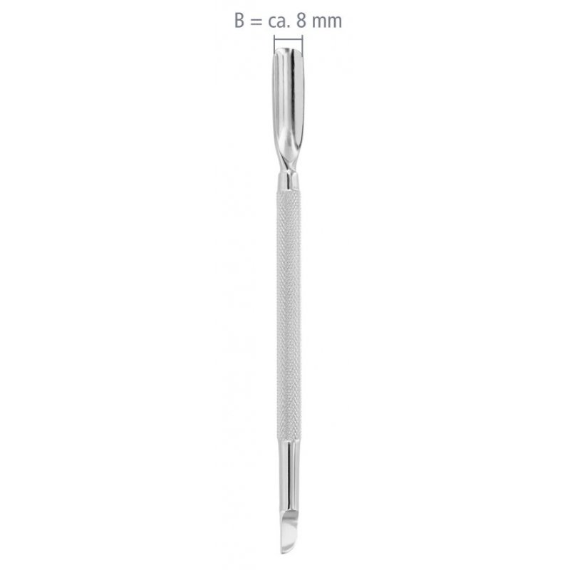 Kétvégű bőrfeltoló és körömtisztító - nemesacél