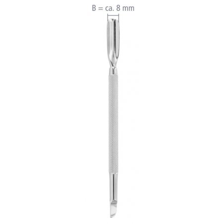 Kétvégű bőrfeltoló és körömtisztító - nemesacél