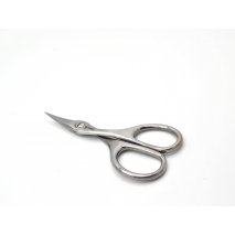 Erős, mikrofogazott pengéjű körömvágó olló - hajlított