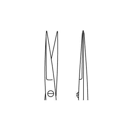 Olló laprugóval - egyenes