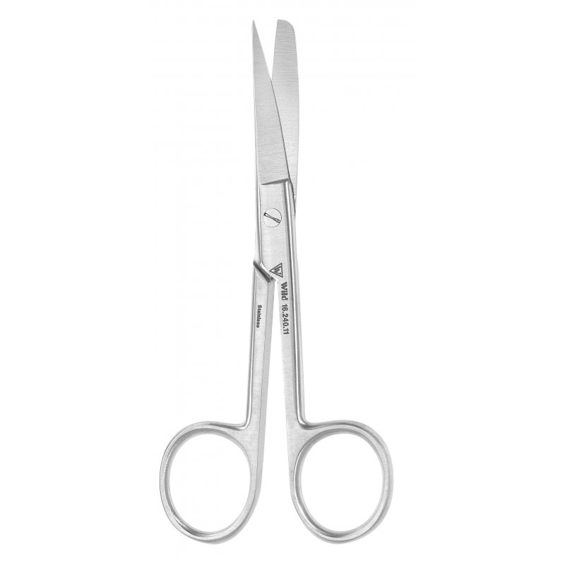 Standard olló - hajlított, tompa/hegyes