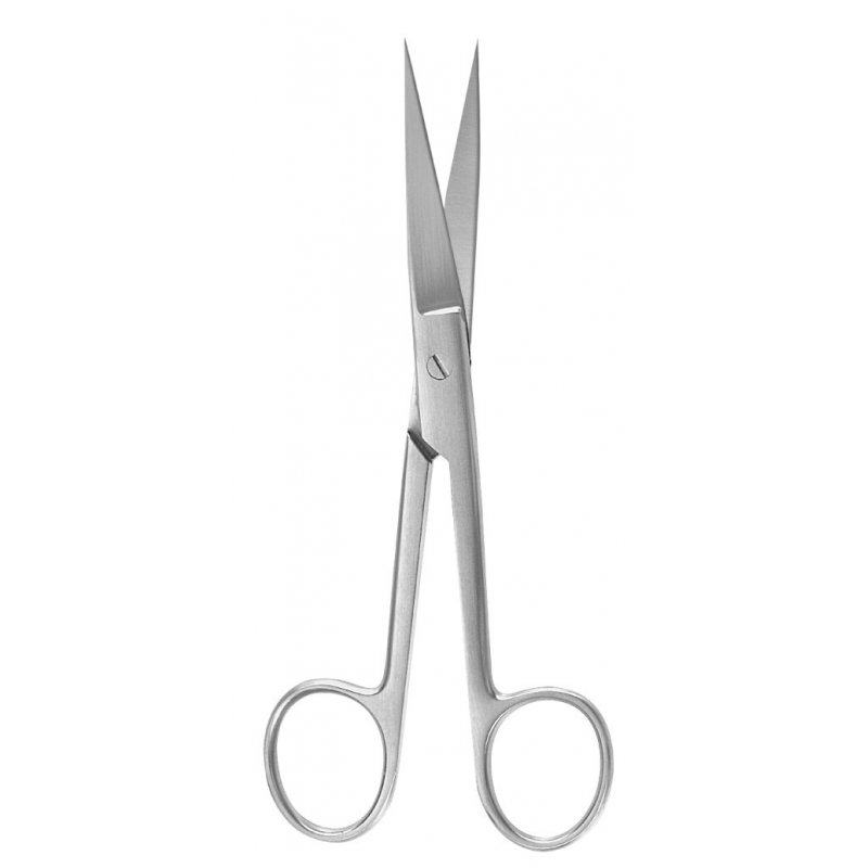 Standard olló - hajlított, hegyes/hegyes