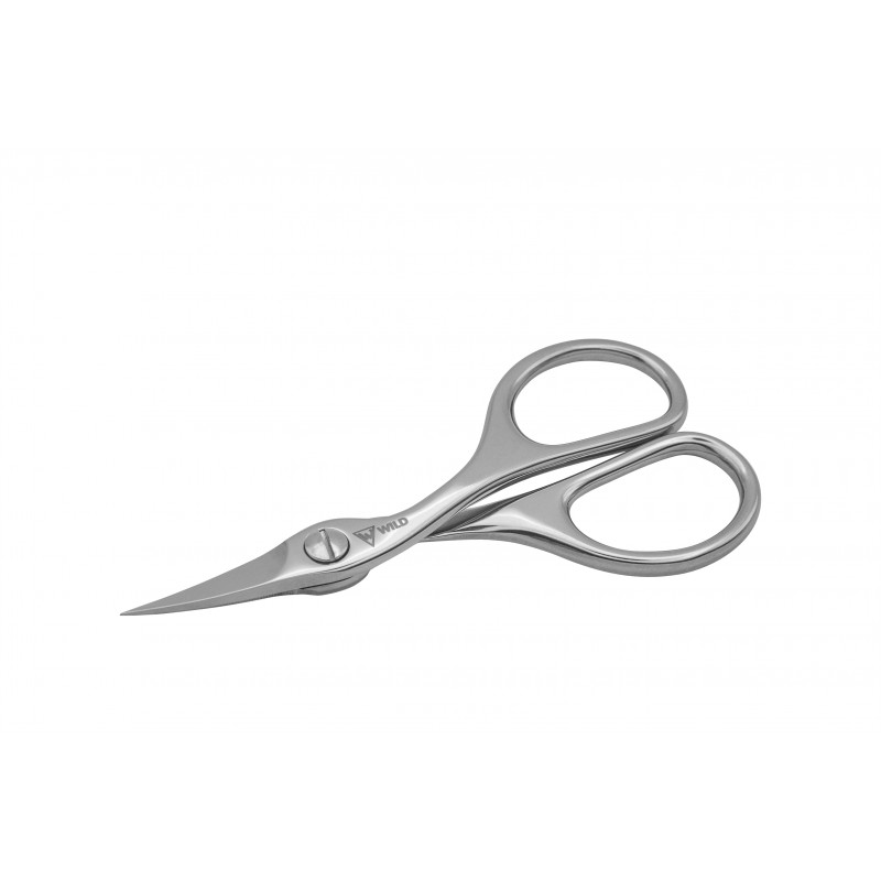 Erős, mikrofogazott pengéjű körömvágó olló - hajlított